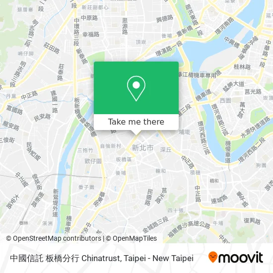 中國信託 板橋分行 Chinatrust map