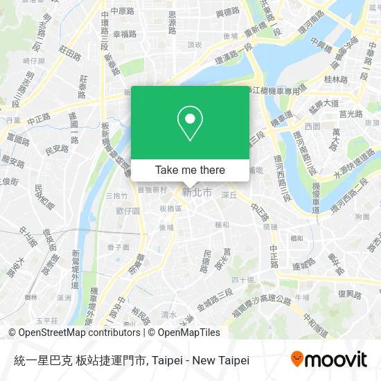 統一星巴克 板站捷運門市 map