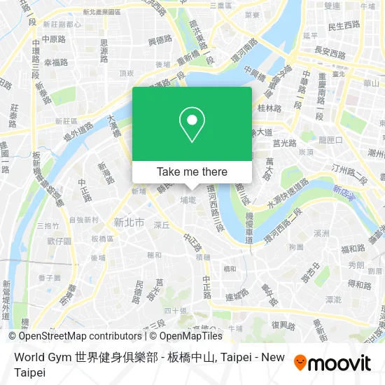 World Gym 世界健身俱樂部 - 板橋中山 map