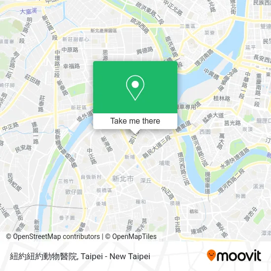紐約紐約動物醫院地圖
