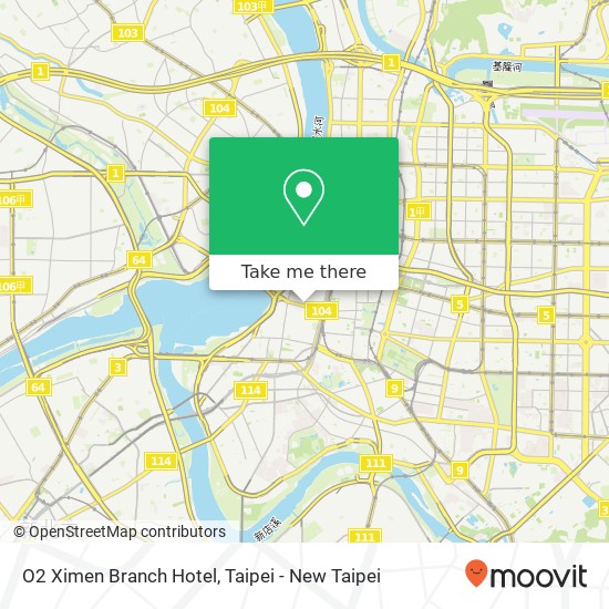 O2 Ximen Branch Hotel map