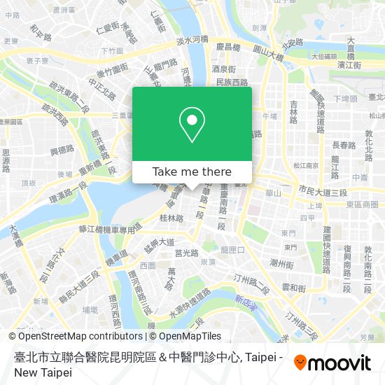 臺北市立聯合醫院昆明院區＆中醫門診中心 map