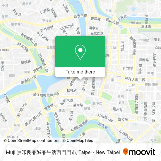 Muji 無印良品誠品生活西門門市 map