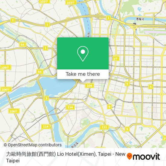 力歐時尚旅館(西門館) Lio Hotel(Ximen) map