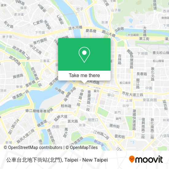 公車台北地下街站(北門)地圖