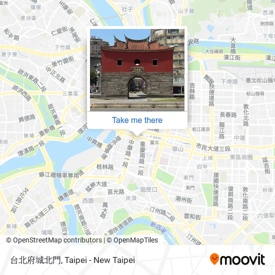 台北府城北門 map
