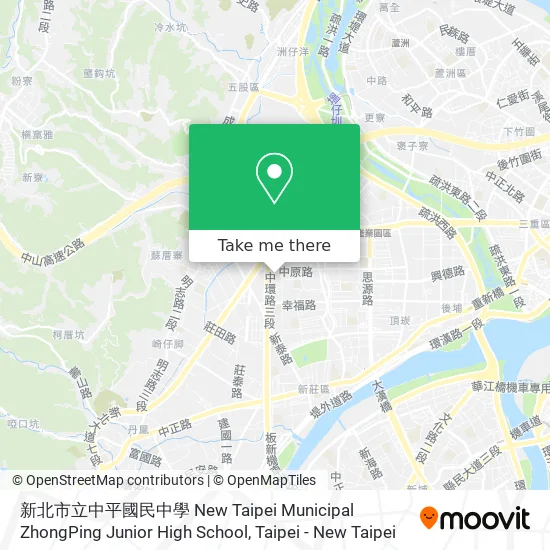 新北市立中平國民中學 New Taipei Municipal ZhongPing Junior High School map