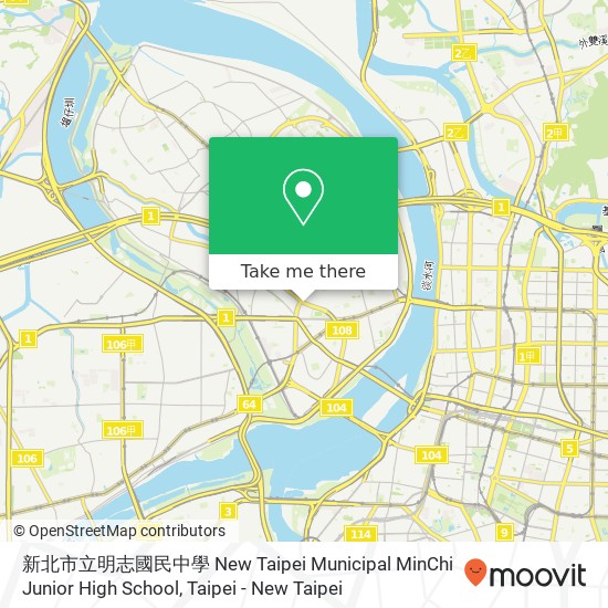 新北市立明志國民中學 New Taipei Municipal MinChi Junior High School map