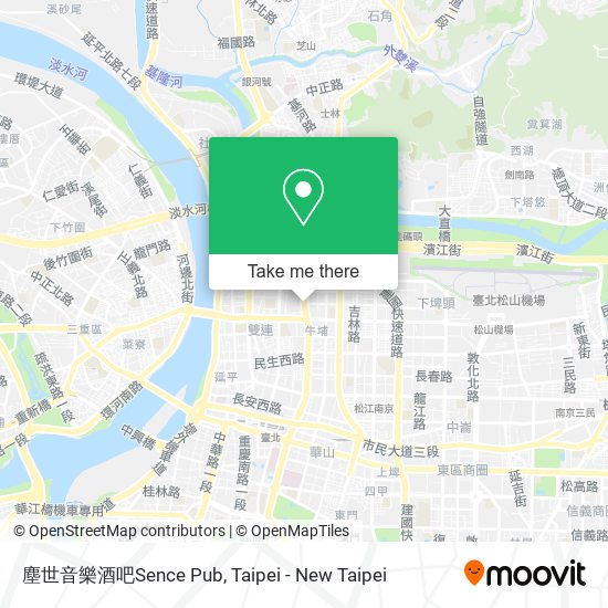 塵世音樂酒吧Sence Pub map