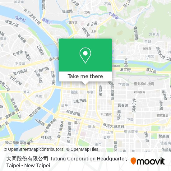 大同股份有限公司 Tatung Corporation Headquarter地圖