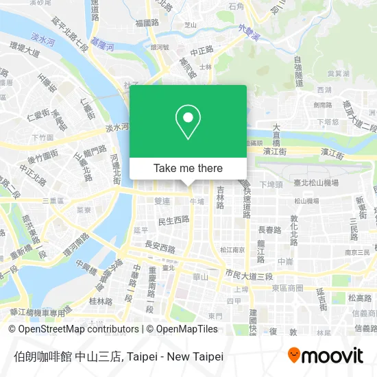 伯朗咖啡館 中山三店地圖