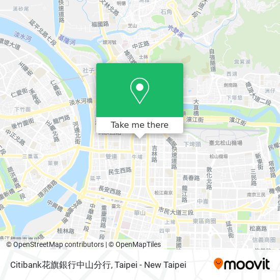 Citibank花旗銀行中山分行 map