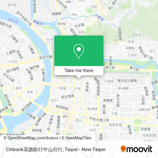 Citibank花旗銀行中山分行地圖