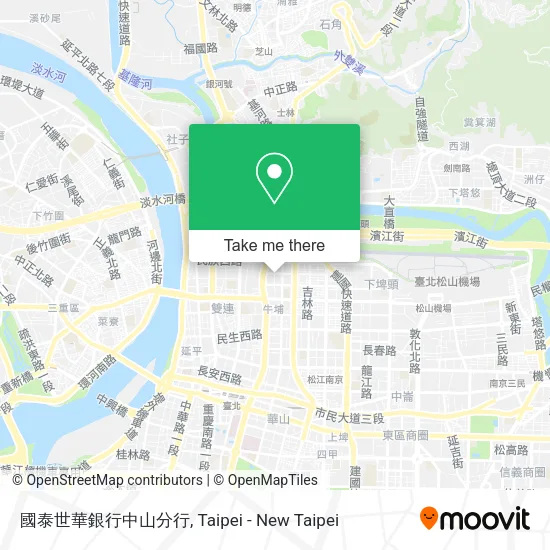 國泰世華銀行中山分行地圖