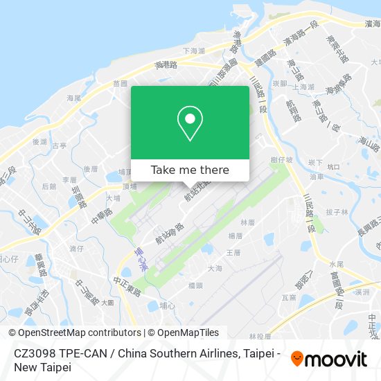 CZ3098 TPE-CAN / China Southern Airlines map
