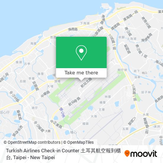 Turkish Airlines Check-in Counter 土耳其航空報到櫃台 map