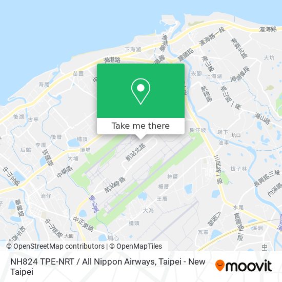 NH824 TPE-NRT / All Nippon Airways map