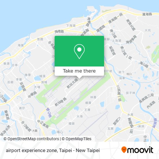 airport experience zone map