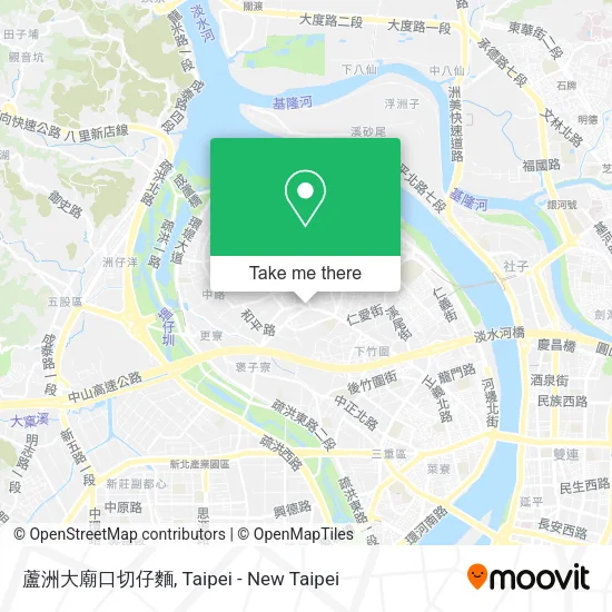 蘆洲大廟口切仔麵地圖