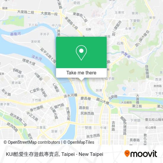 KUI酷愛生存遊戲專賣店地圖