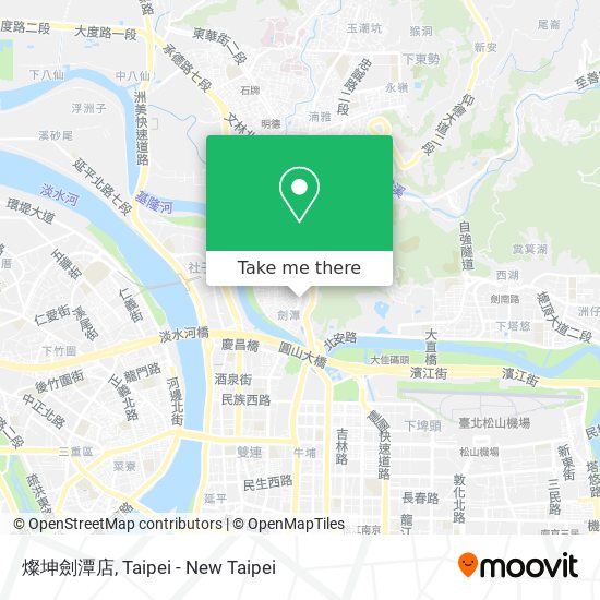 燦坤劍潭店 map