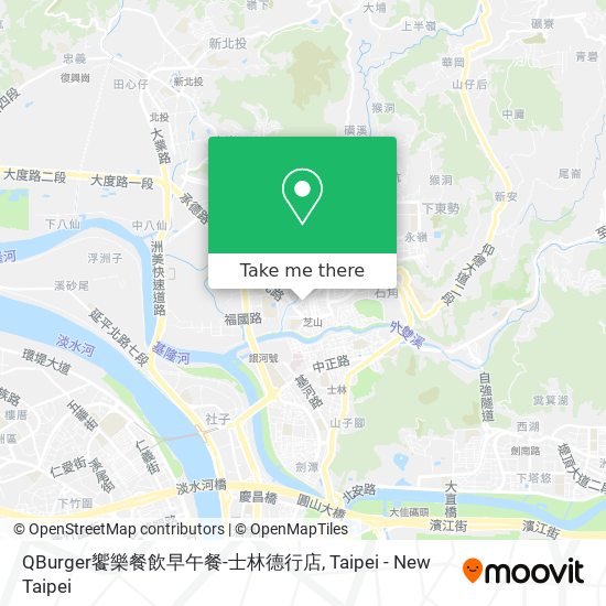 QBurger饗樂餐飲早午餐-士林德行店 map