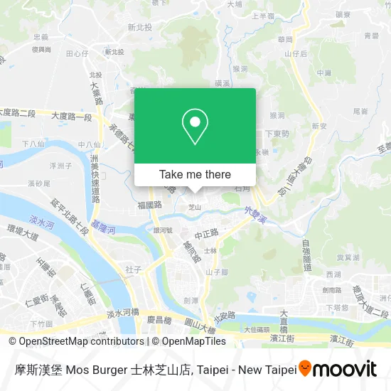 摩斯漢堡 Mos Burger 士林芝山店地圖
