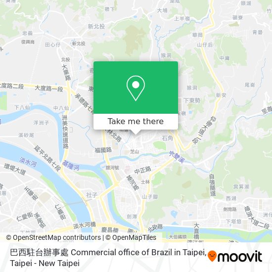 巴西駐台辦事處 Commercial office of Brazil in Taipei map