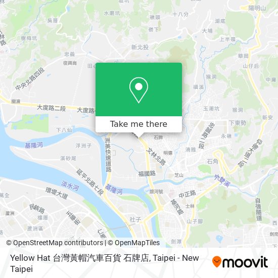 Yellow Hat 台灣黃帽汽車百貨 石牌店 map