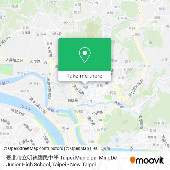 臺北市立明德國民中學 Taipei Municipal MingDe Junior High School map