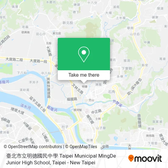 臺北市立明德國民中學 Taipei Municipal MingDe Junior High School map