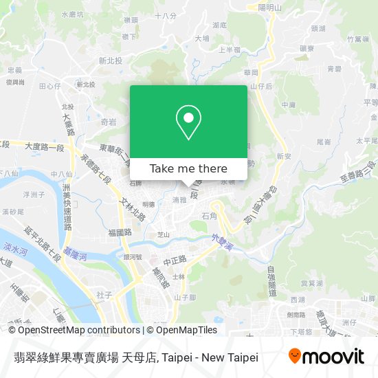 翡翠綠鮮果專賣廣場 天母店 map