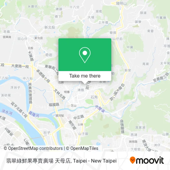 翡翠綠鮮果專賣廣場 天母店地圖