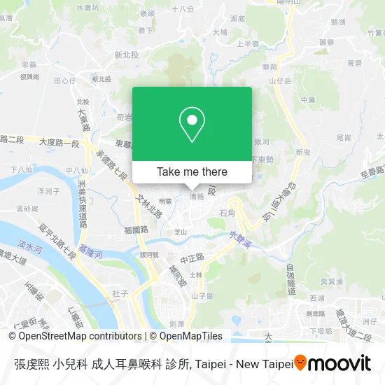 張虔熙 小兒科 成人耳鼻喉科 診所 map