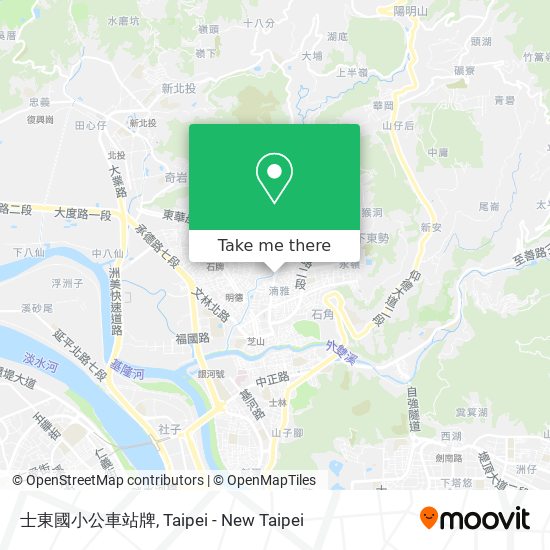士東國小公車站牌 map