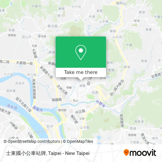 士東國小公車站牌 map