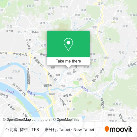 台北富邦銀行 TFB 士東分行地圖