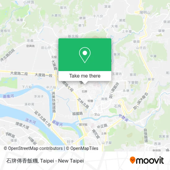 石牌傳香飯糰地圖