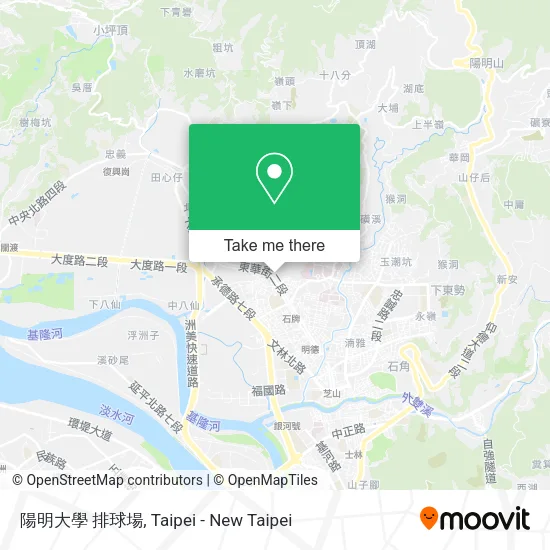 陽明大學 排球場地圖