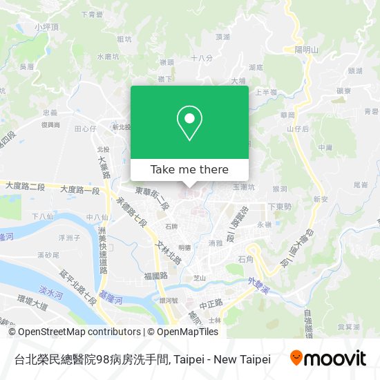 台北榮民總醫院98病房洗手間 map