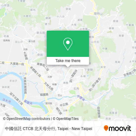 中國信託 CTCB 北天母分行地圖