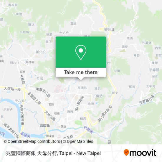 兆豐國際商銀 天母分行 map