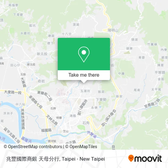 兆豐國際商銀 天母分行地圖