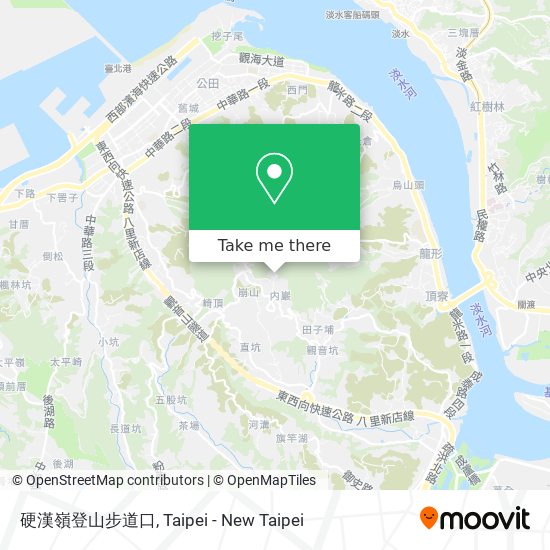 硬漢嶺登山步道口 map