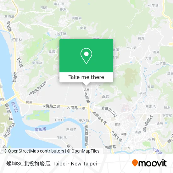 燦坤3C北投旗艦店 map