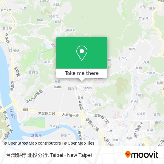 台灣銀行 北投分行 map