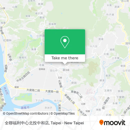 全聯福利中心北投中和店地圖