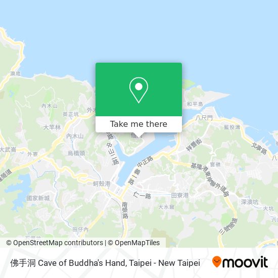 佛手洞 Cave of Buddha's Hand map