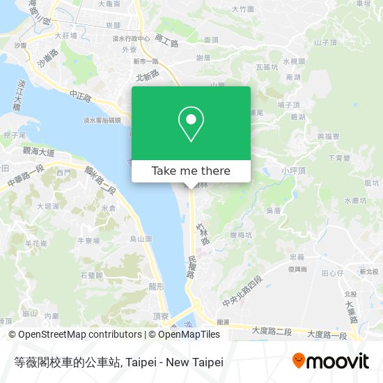 等薇閣校車的公車站 map
