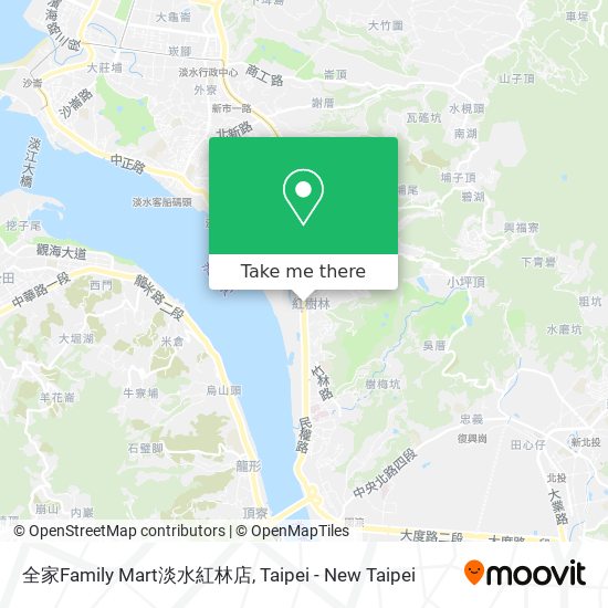 全家Family Mart淡水紅林店地圖